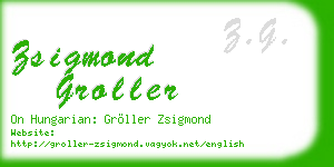zsigmond groller business card